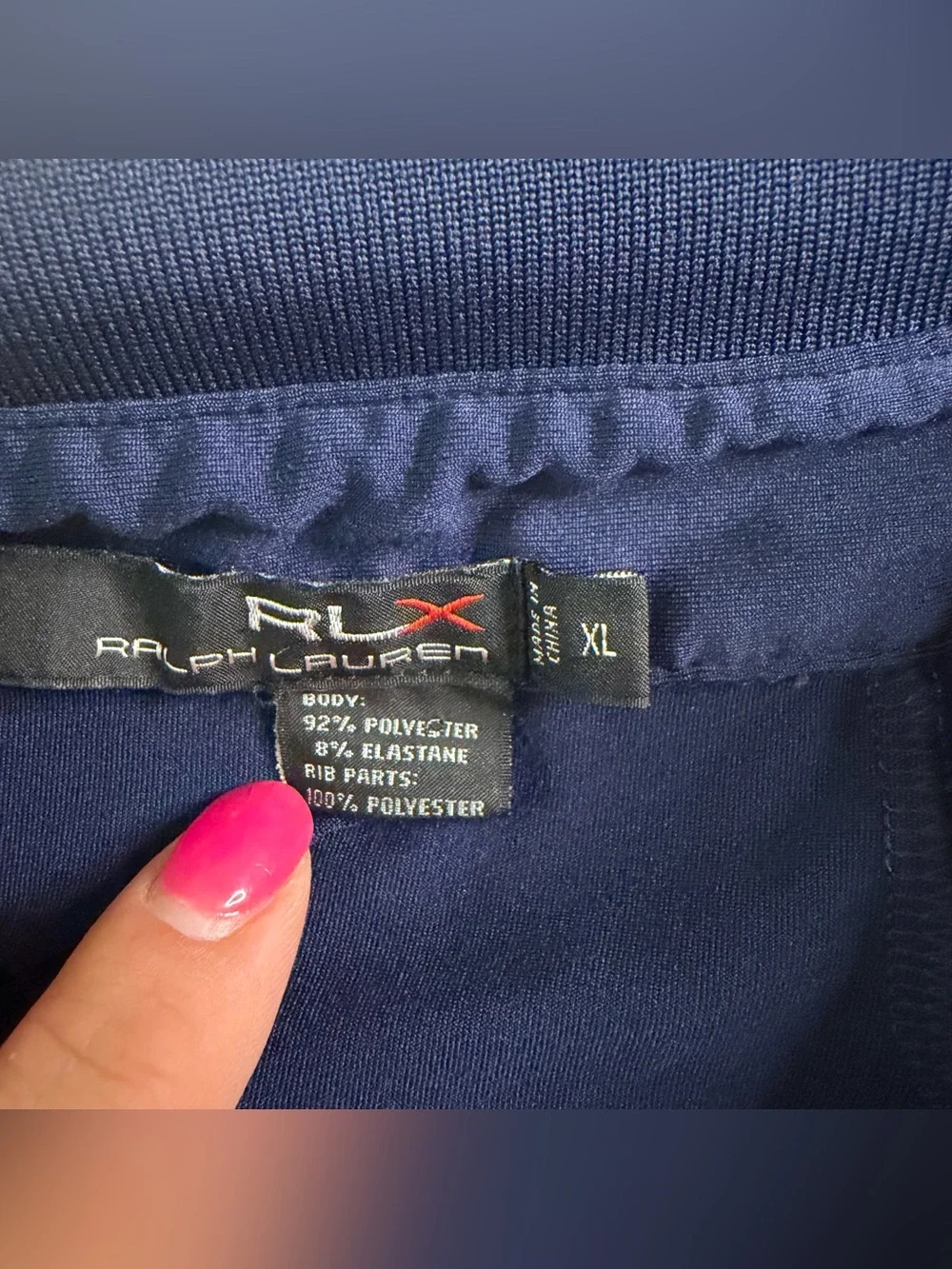 Polo Ralph‎ Lauren RLX Performance Polo Shirt Men’s XL Navy Blue Stretch Golf
